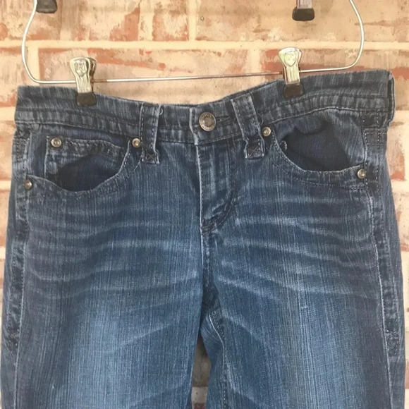 Seven7 Slim Boot Medium Wash Bling Denim Jeans - Picture 2 of 12